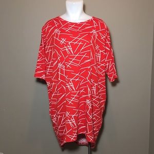 LuLaRoe Red and White Lines Irma